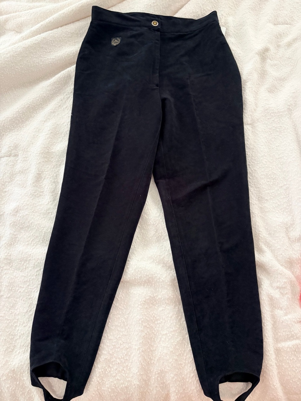 Rae Gurson Vintage Velvet Black Stirrup pants